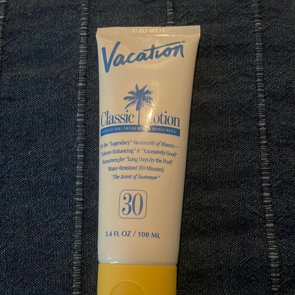 Vacation sun screen lotion